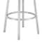 Armen Living Titana 30" Bar Height Swivel Blue Faux Leather and Brushed Stainless Steel Bar Stool 840254335196 - alternate 4